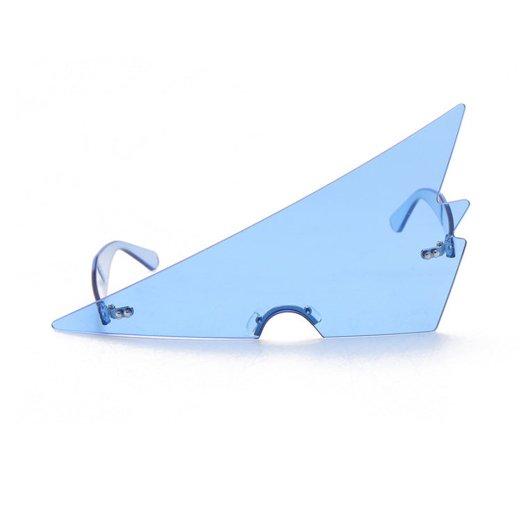 Wholesale PC Triangle Frameless One-piece Men's and Women's Sunglasses